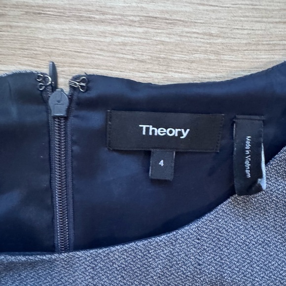 Theory Charcoal Short Sleeve Mini Dress - Picture 3 of 3